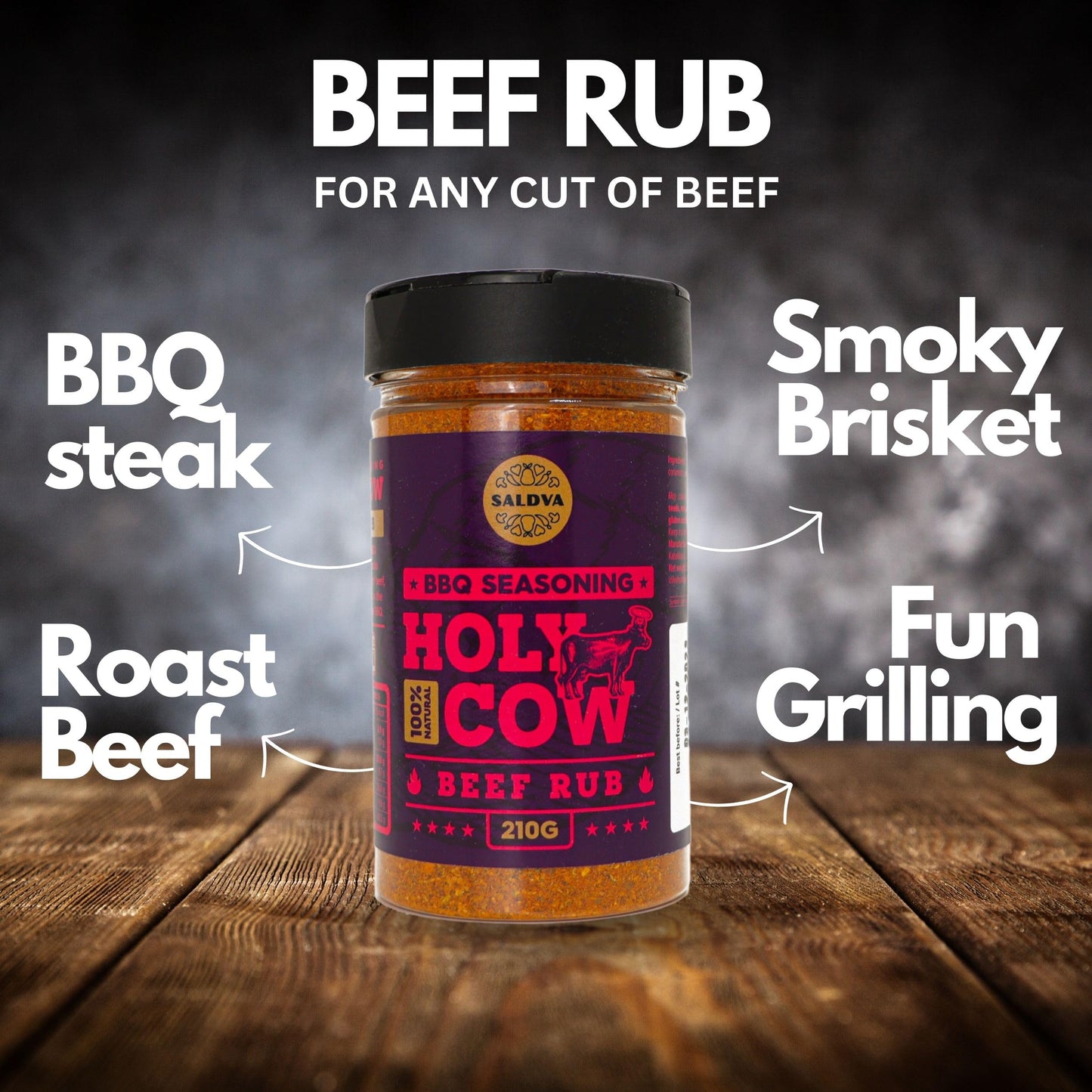 - Holy Cow BBQ Beef Rub | 100% Natural BBQ Seasoning | Packs Amazing Flavour Into Any Cut Of Beef -