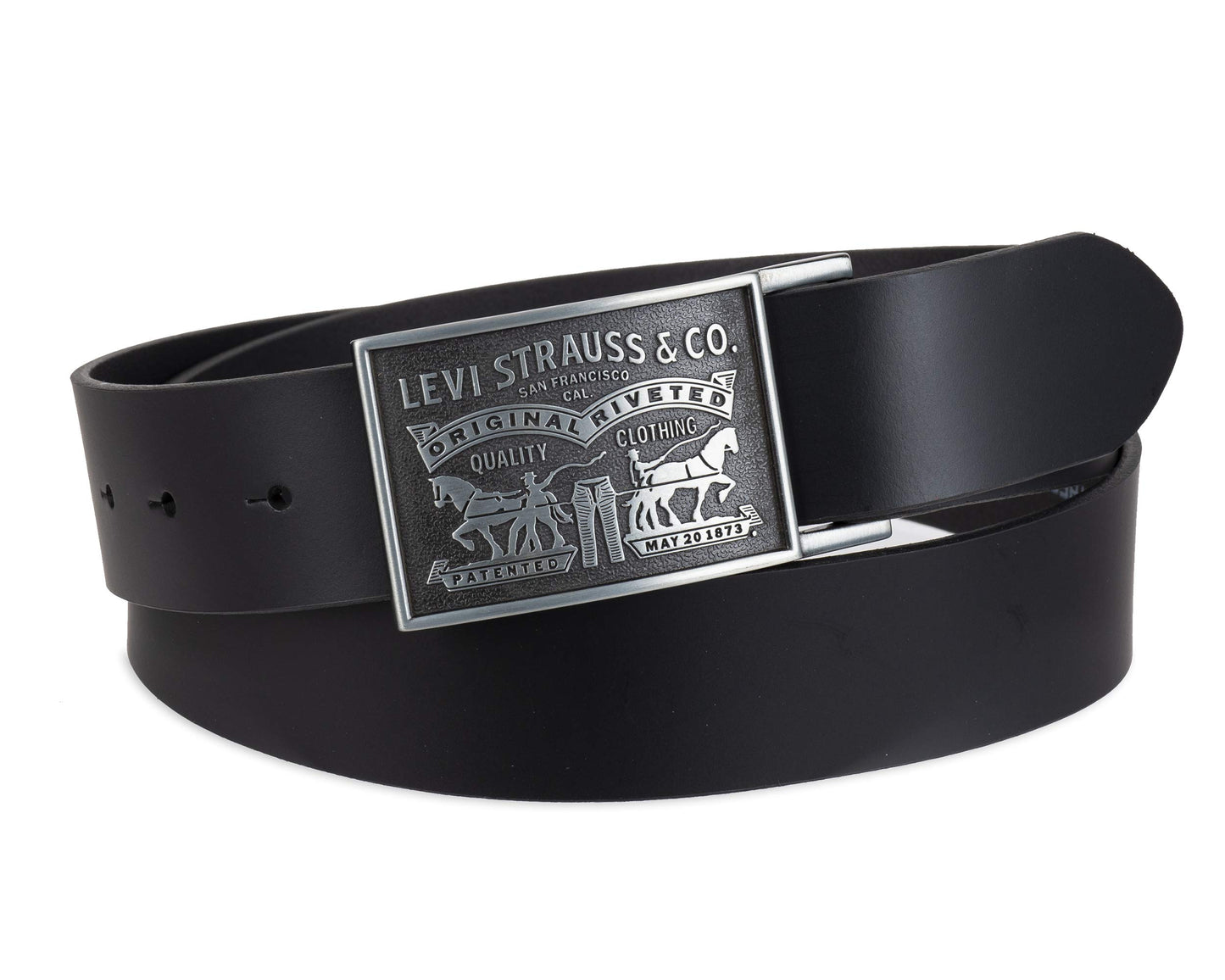 - Levi's Men's Leather Belt With Plaque Buckle | Medium -