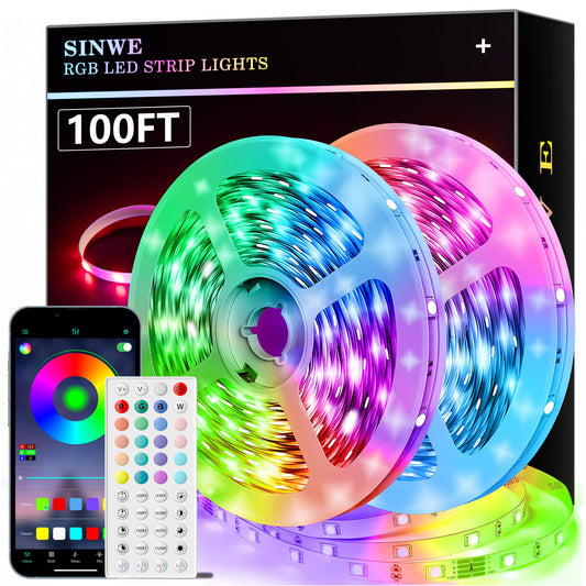 - SINWE 30M Led Strip Lights | Music Sync Led Lights | 44 Keys Remote -