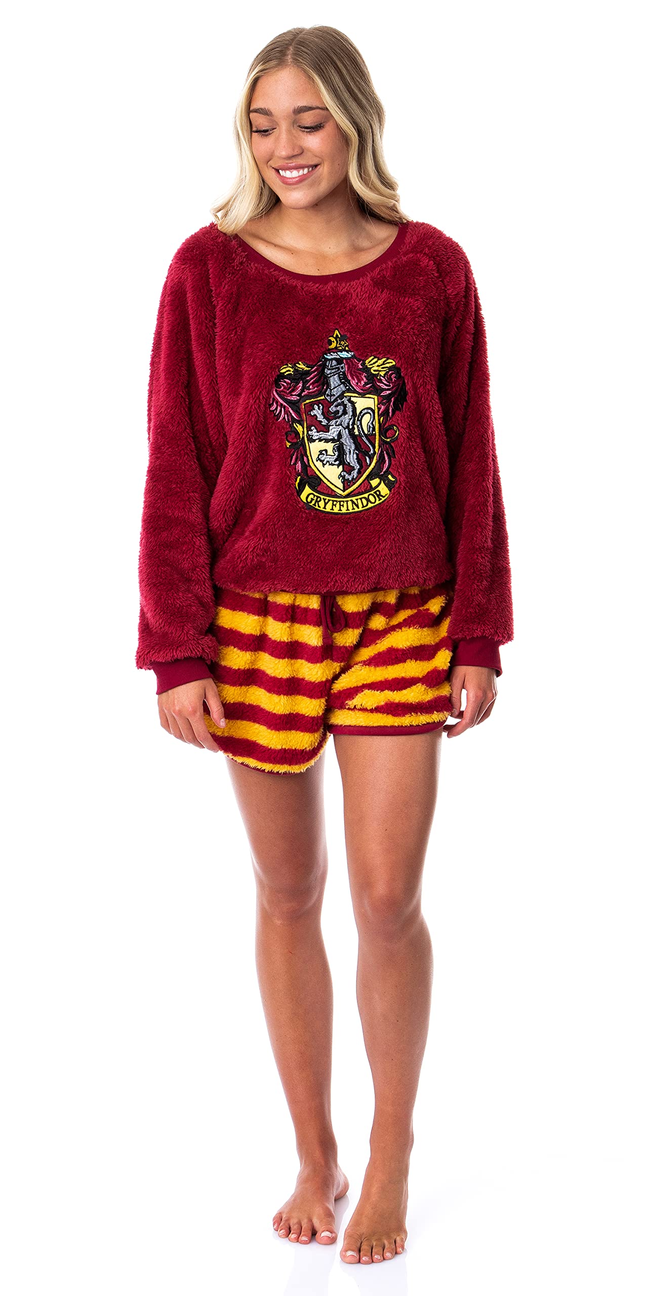 - Harry Potter Womens' Sweater and Shorts Sleep Pajama Set -