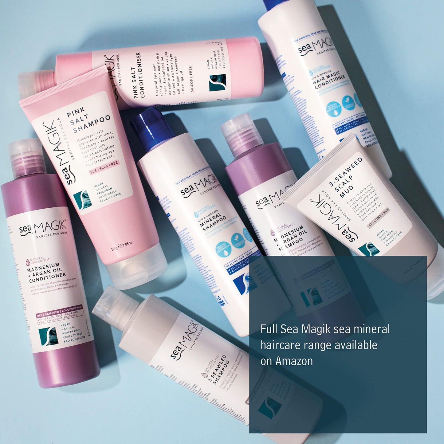 - Sea Magik | Natural Shampoo and Conditioner Set | Allergen-Free Spa Fragrance | Great for Dry or Sensitive Scalps | Vegan | (2 x 300ml) -