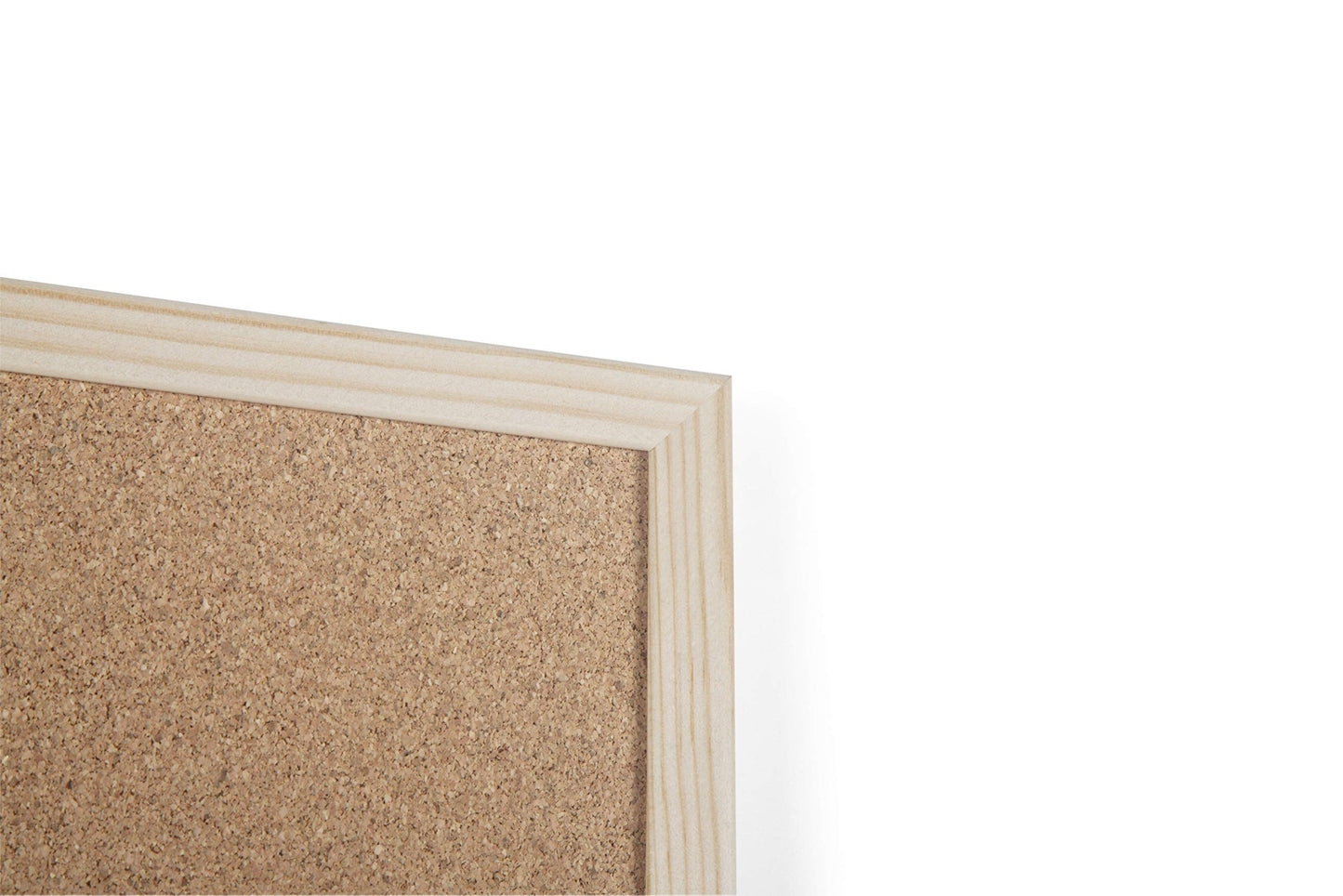 Bi-Office Basic Cork Board, Pine Wood Frame, 90 x 60 cm, brown