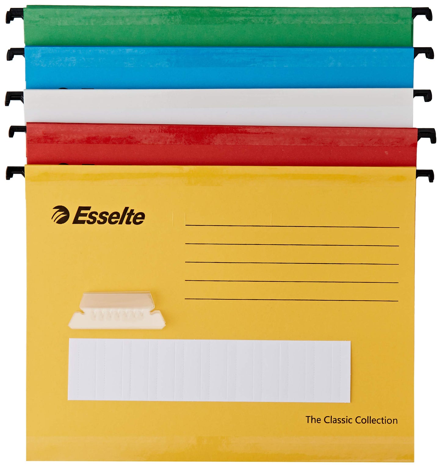 - Esselte 93042 Classic A4 Vertical Suspension Files  | Assorted Colours | Pack of 10 -