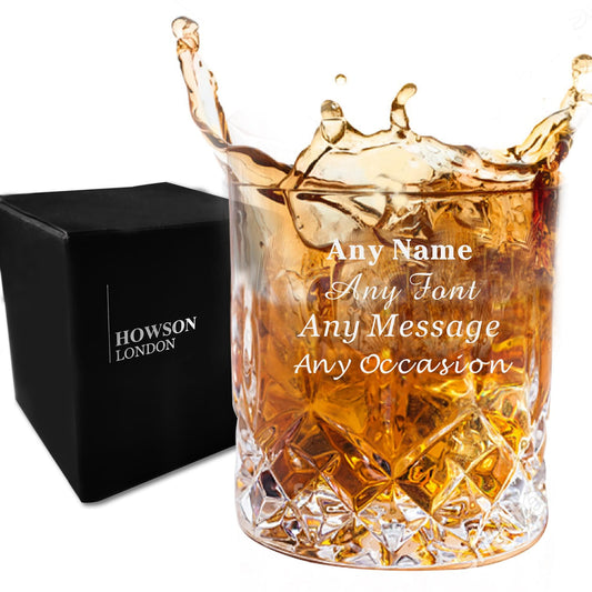 - EDSG Personalised Engraved Whiskey Tumbler Glass | 7oz | Birthday Christmas Anniversary Wedding Gift For Men Dad -