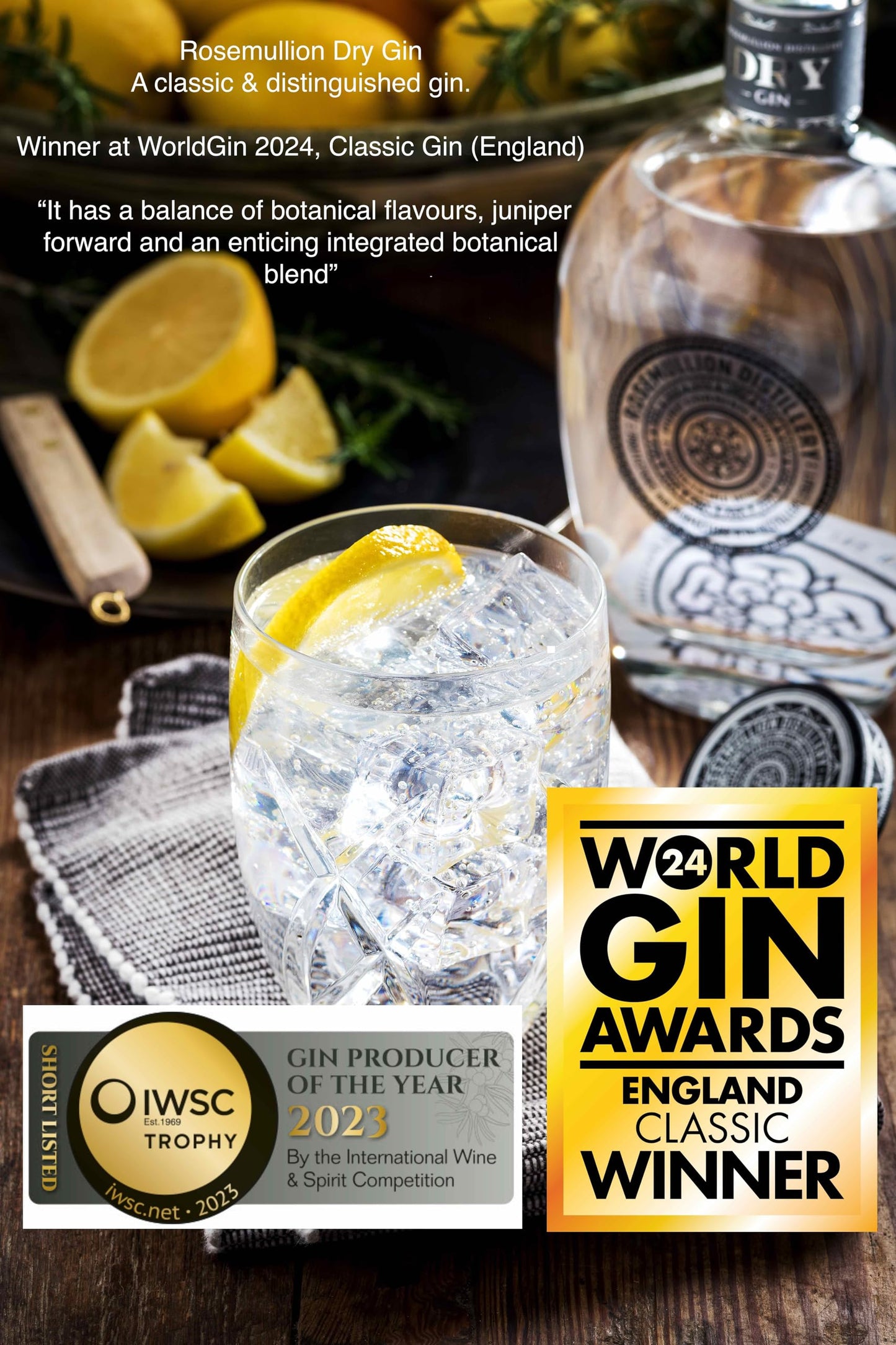 - Rosemullion Dry Gin | Multiple Award Winning Small Batch Gin | Handcrafted Bold Classic Gin -