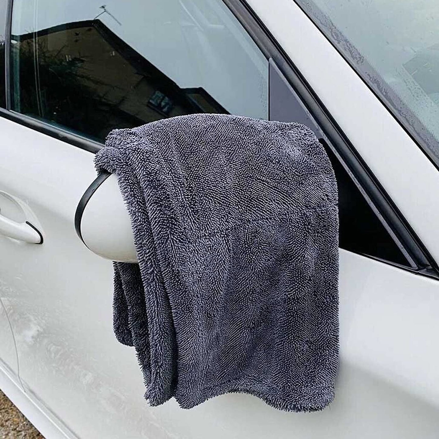 Detailers United - Hydro Hoover XL - Professional Grade Plush Microfibre Car Drying Towel 1400 GSM (50 x 80 cm) Grey For Fast Streak-Free Drying and Detailing