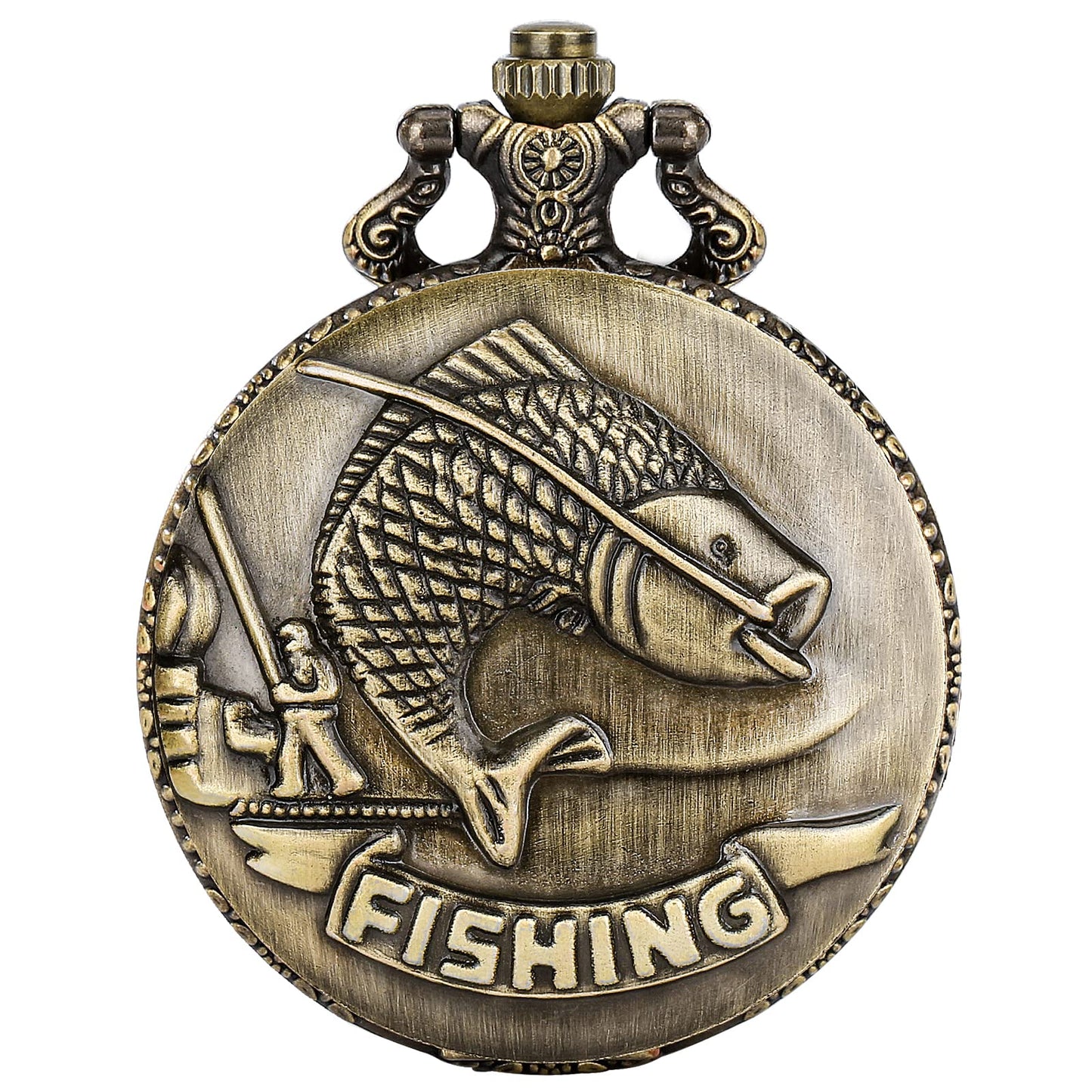 - Keller & Weber Vintage Fishing Pocket Watches for Men | FOB Pocket Watch with Chain -