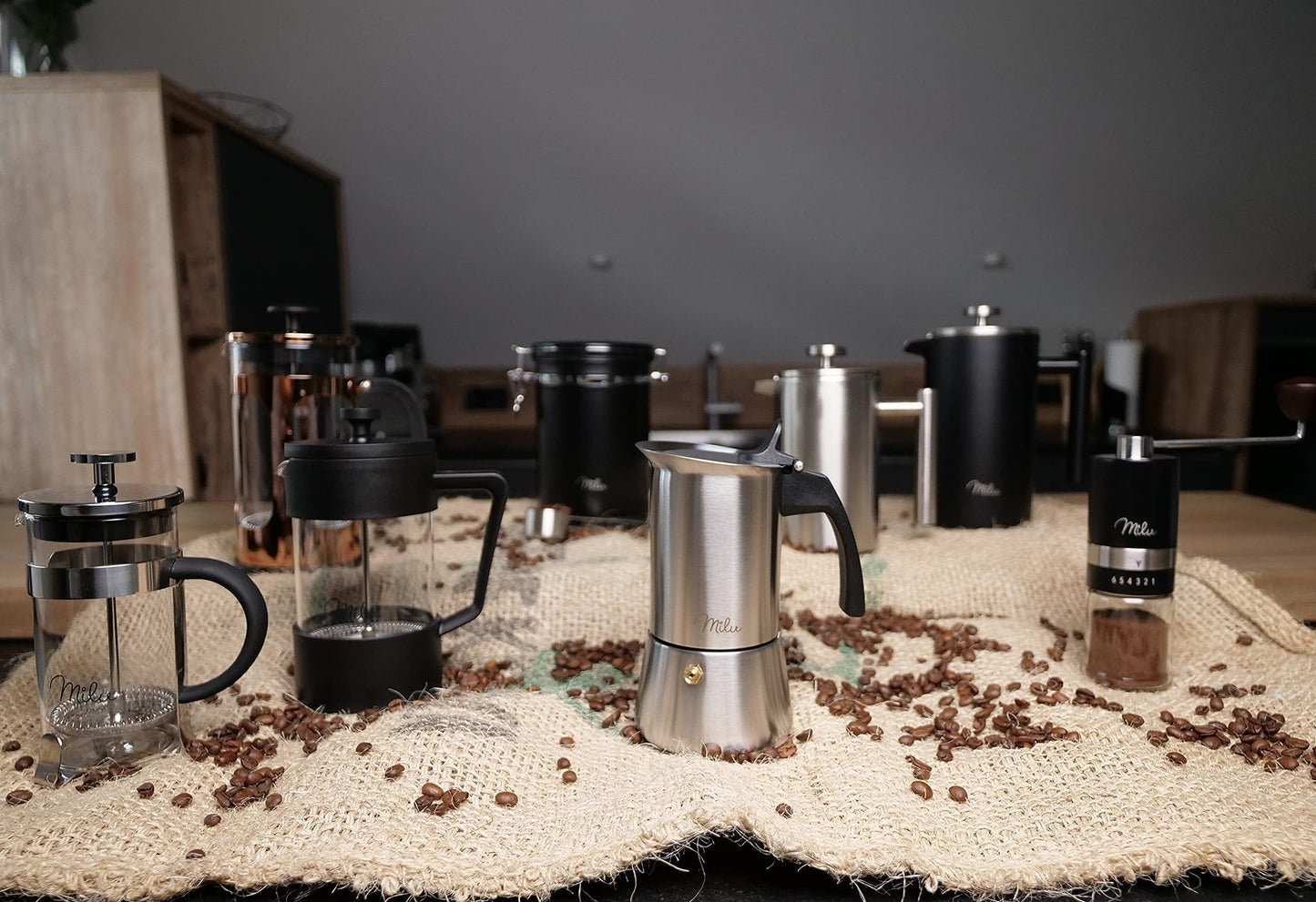 - Milu Espresso Maker Induction Hob | 2, 4, 6, 9 Cup| stainless steel Espresso Pot -