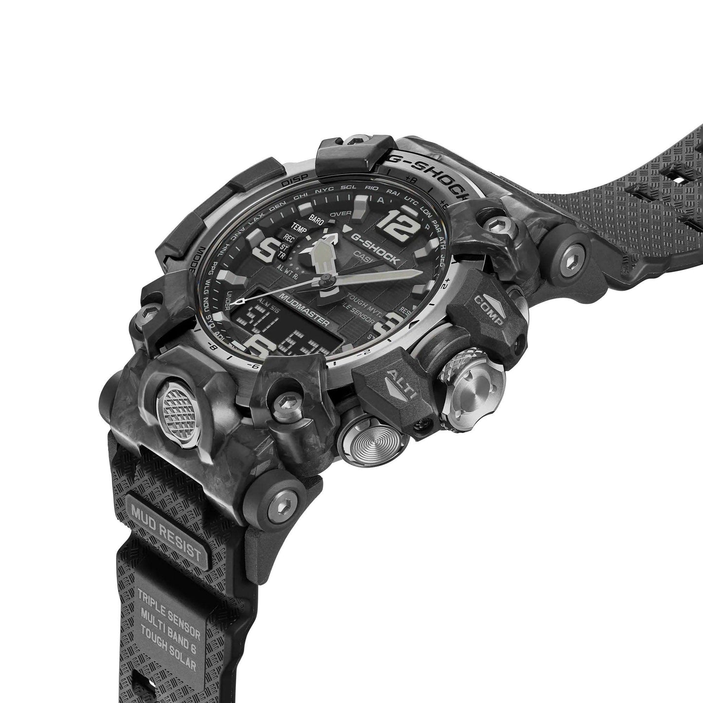 - G-Shock New Thinner Carbon Mudmaster Watch | Solar Black -
