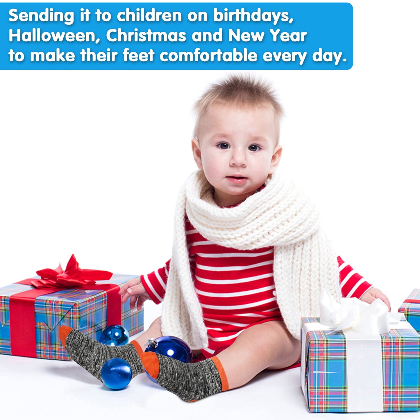 - SPTRAMLE | Boys Thick Socks | 5Pairs | 3-14Years | Thick Thermal Walking Socks | Boys & Girls -