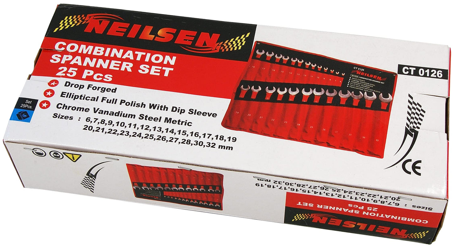- Neilsen CT0126 6-32 mm | Combination Spanner Set | (25-Piece) -