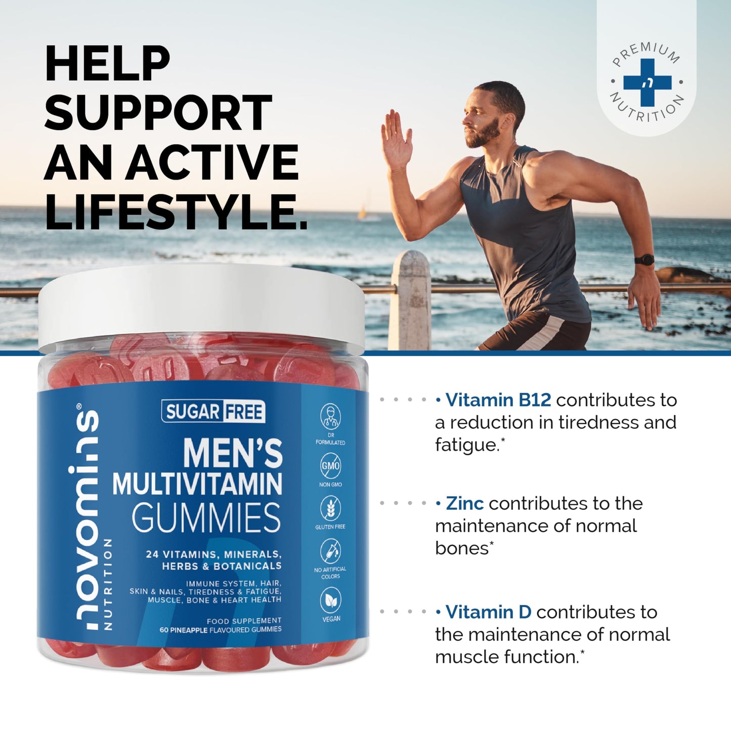 - Novomins Multivitamin Gummies for Men | 24 Essential Multi Vitamins and Minerals for Men –