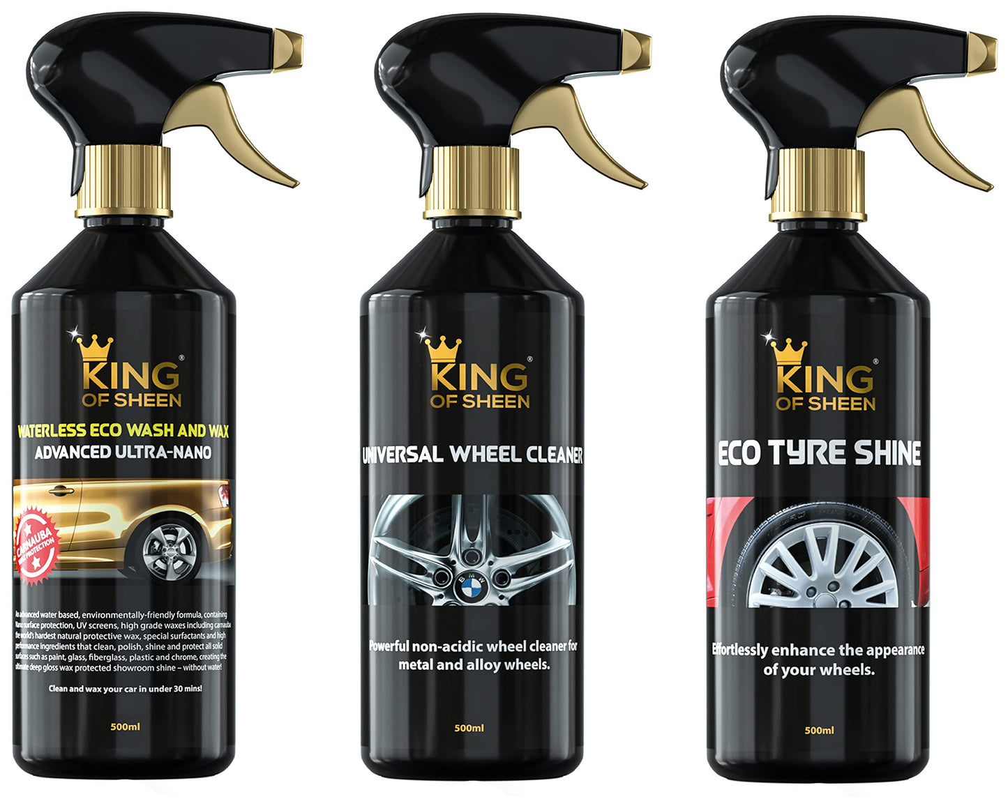 - King of Sheen Waterless 11 Piece Car Cleaning Kit | Car Gift Set -