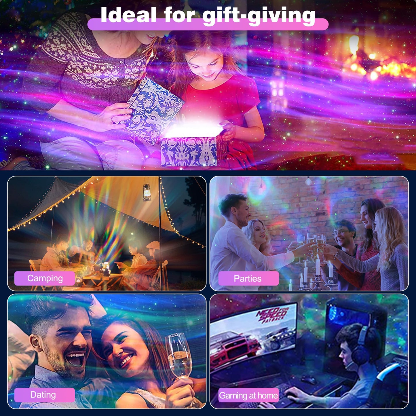 - Fanser Star Projector | Galaxy Projector | Night Light Projector | Ocean Wave | Remote Control -