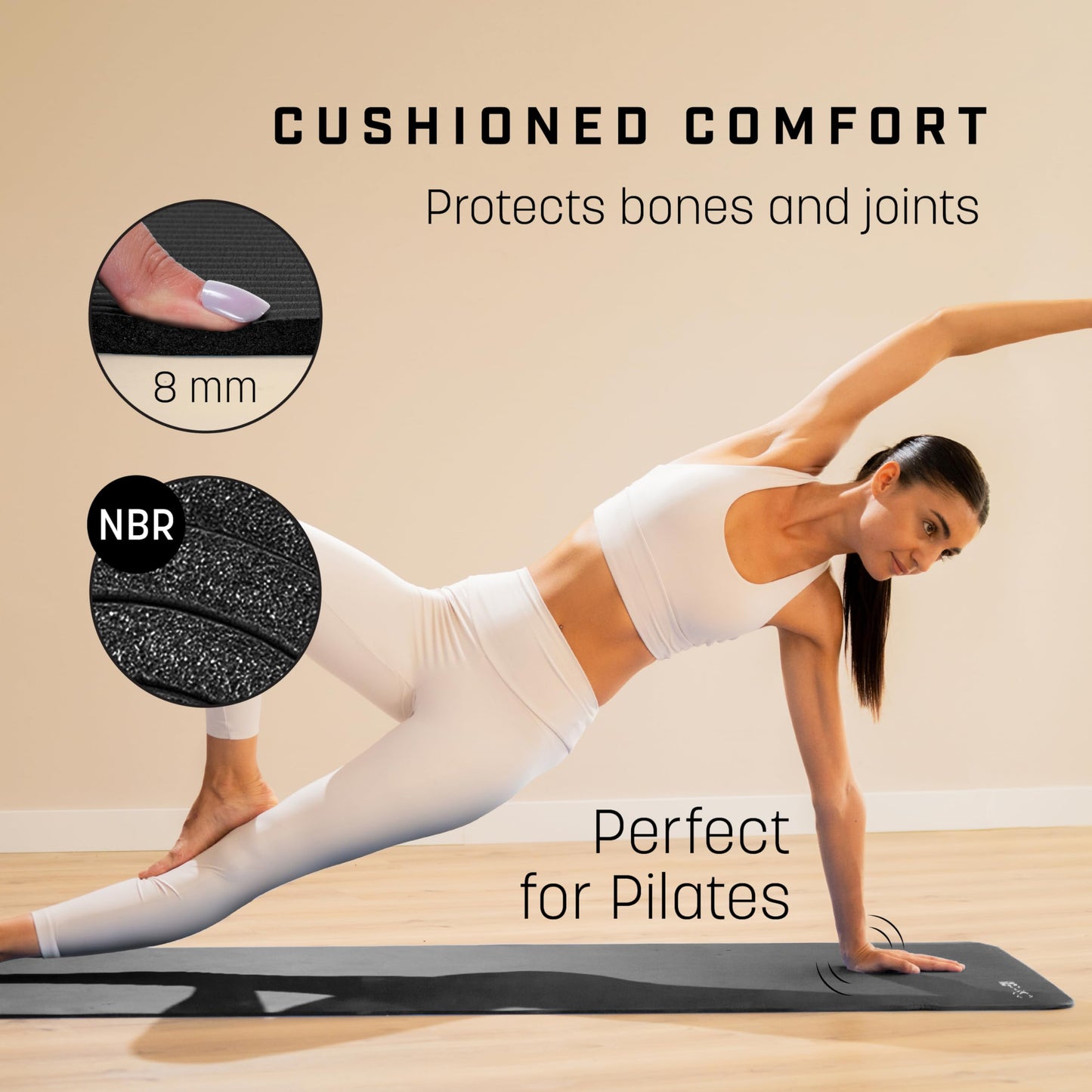 - Yoga Mat by KG Physio | 8mm Thick Yoga Mats for Women and Men | Foam Exercise Mats | Thick Non Slip Gym Mats Pilates Mat for Home Workout at Home Fitness | Foam Mats Thick Yoga Mat Strap Included