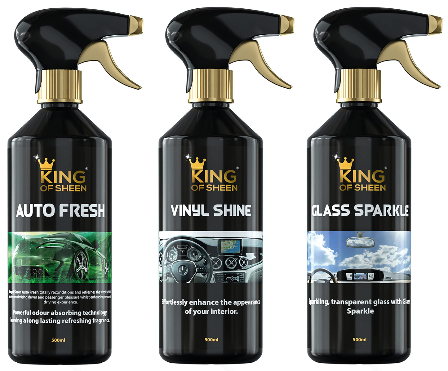 - King of Sheen Waterless 11 Piece Car Cleaning Kit | Car Gift Set -