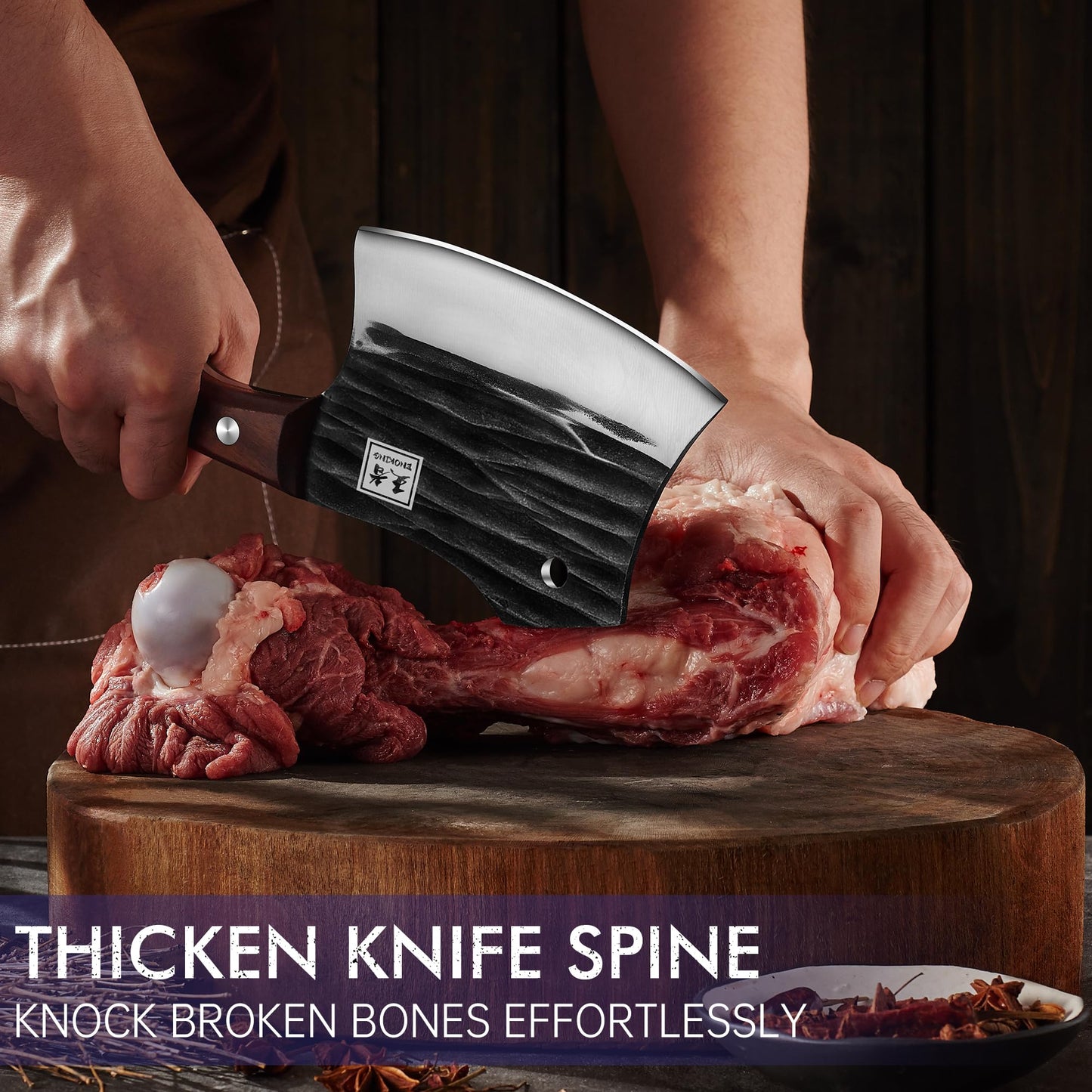 - ENOKING Chef Knife | 5.7inch Handmade Forged Thickened Cooking Knife -