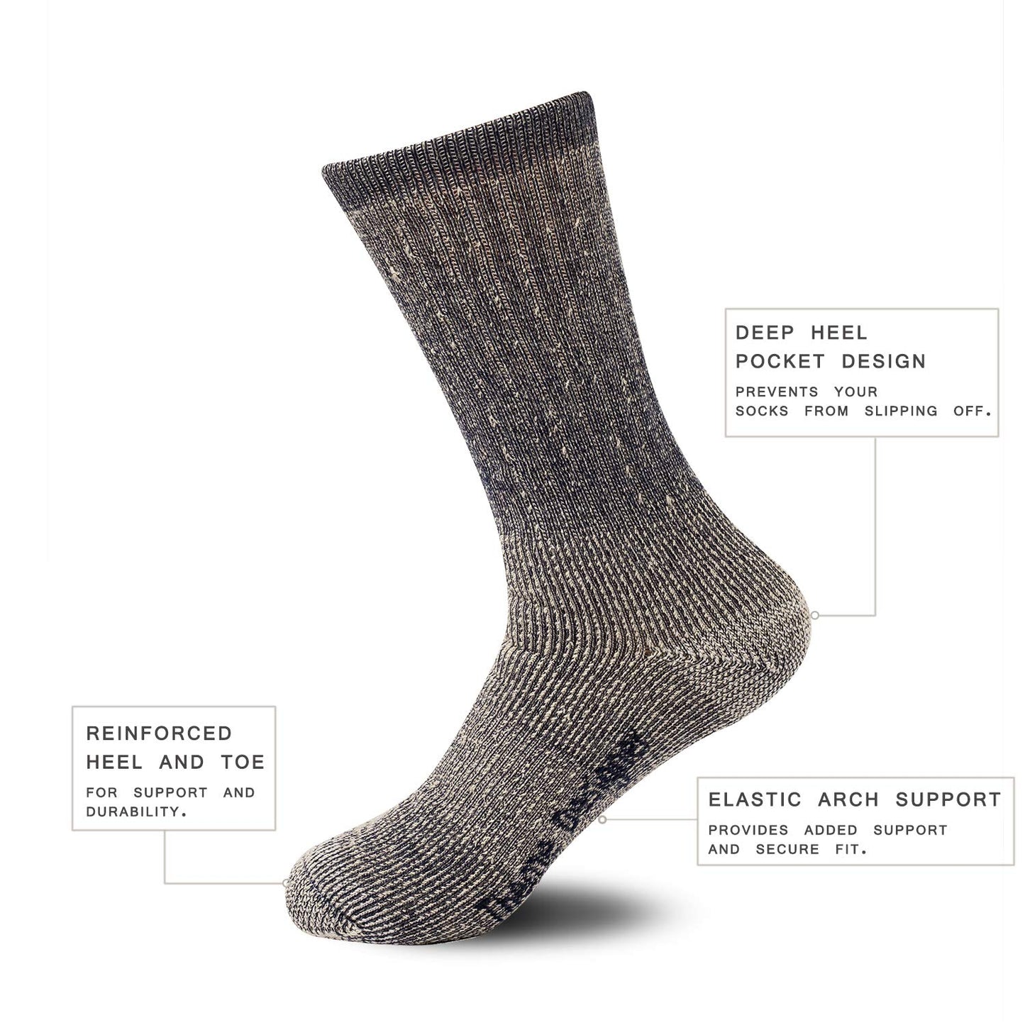 - ThemeDesigner | Hiking Socks | Merino Wool Blend -
