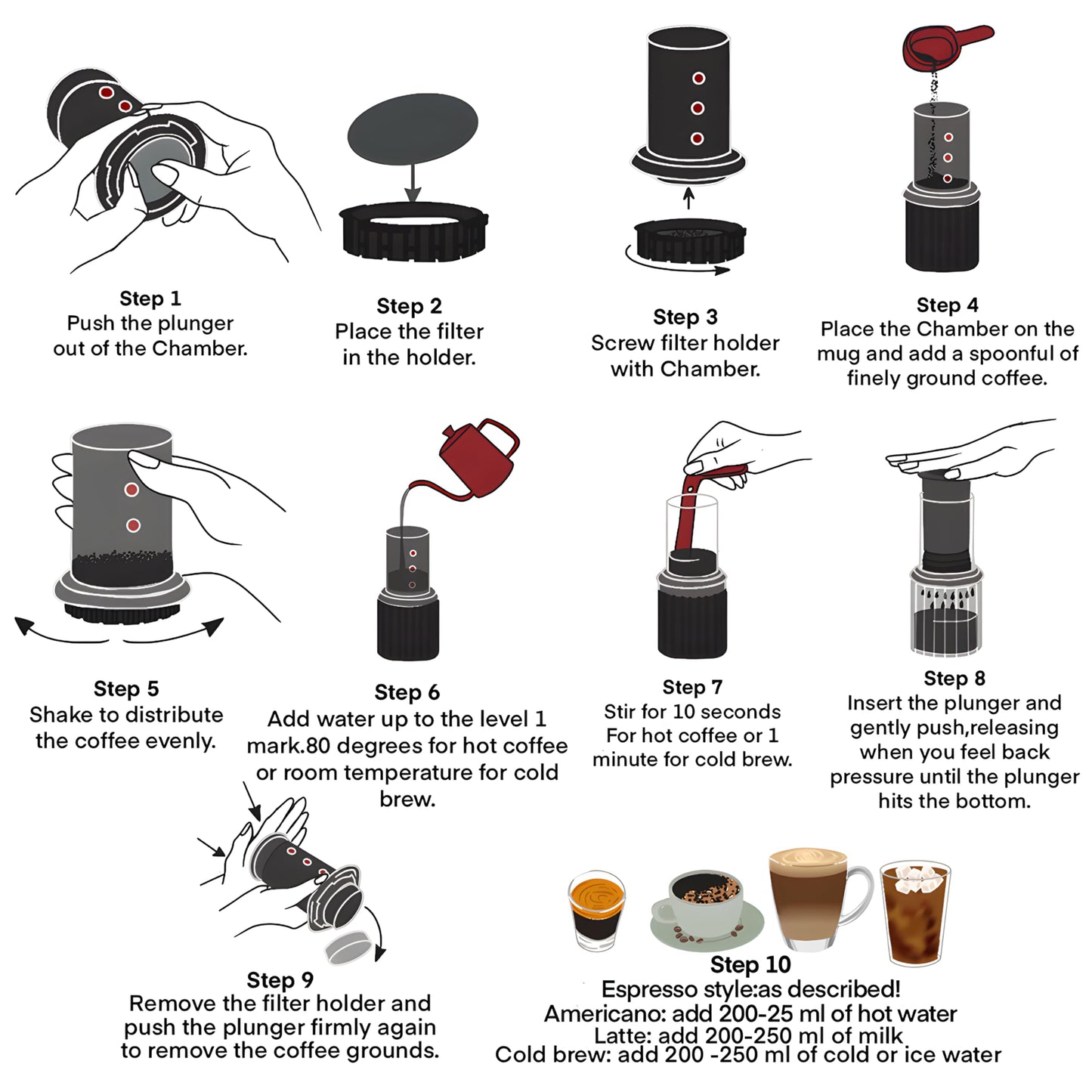 - Portable Travel Coffee Press | Hand Press Coffee Pot Filter | Espresso Coffee Maker -