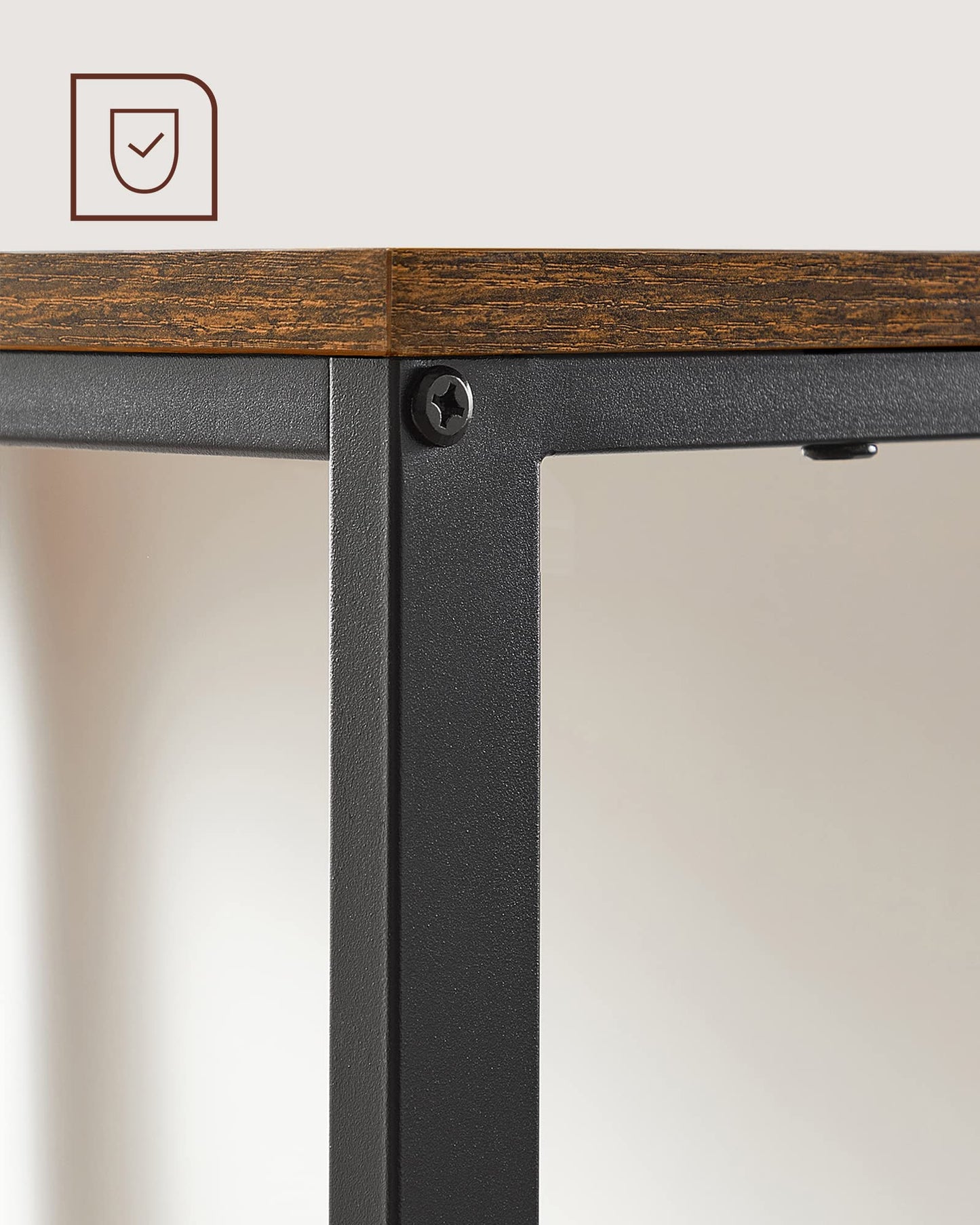 - VASAGLE Computer Desk, Writing Desk with 2 Shelves -