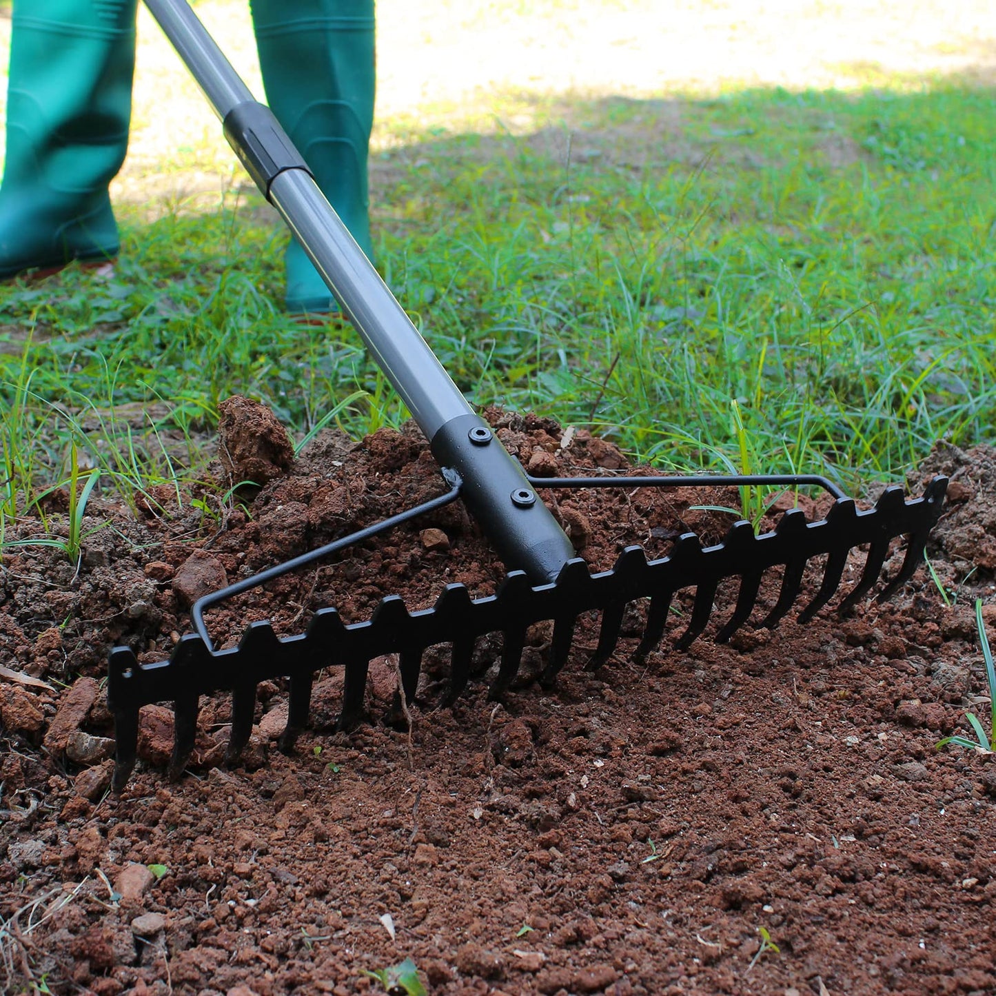 - Walensee 5.4FT Bow Rake Heavy Duty Garden Rake with Stainless Steel Handle