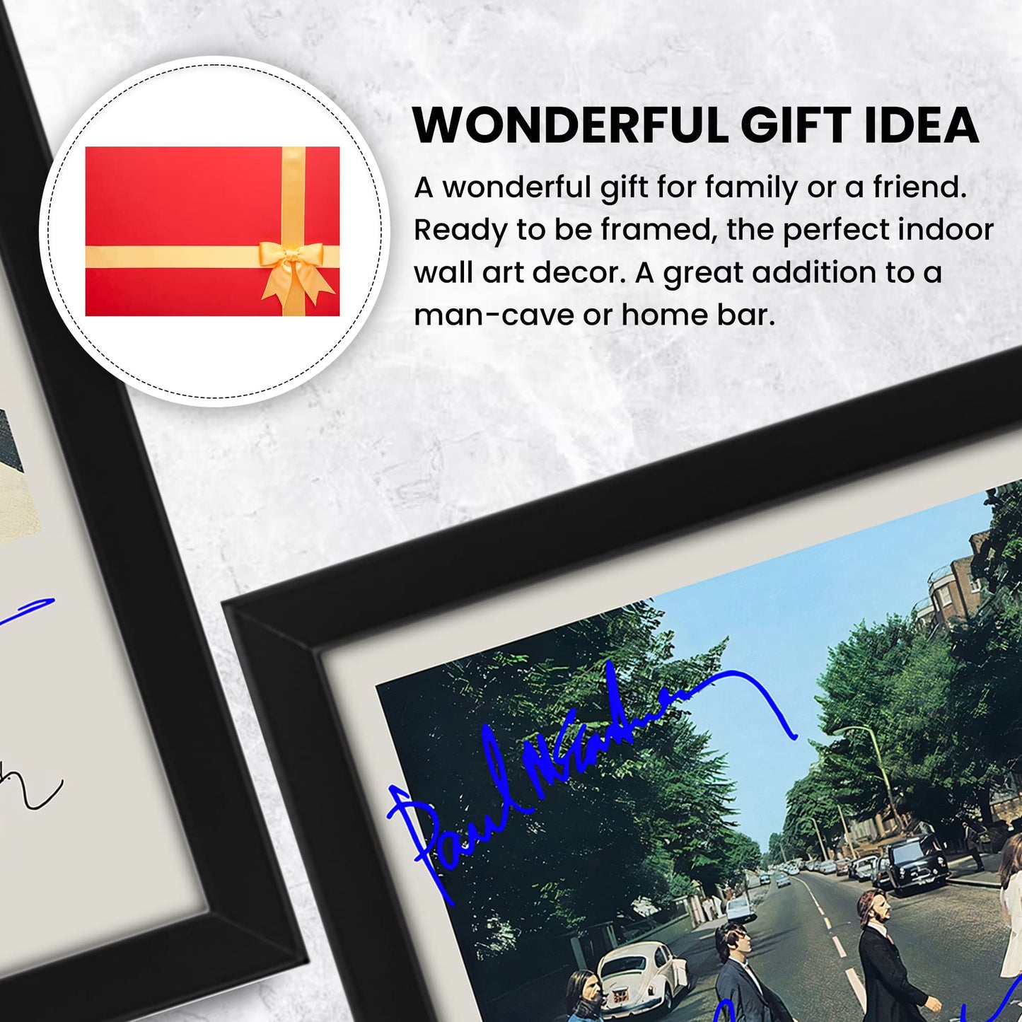 Beatles Abbey Road Poster Autographed Album Cover Signed Poster - Wall Art Print Display, Fan Merchandise Gift, Decor for Studio, Office, Home (Unframed, A4 (12x8" - 30x21cm))