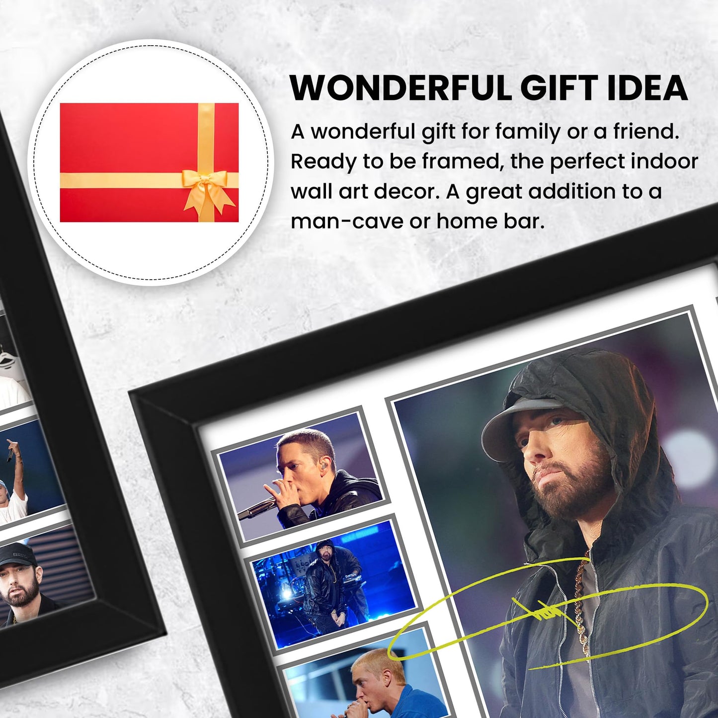 - Eminem Autograph Poster Print | Limited Edition Collage Of The Music Legend -