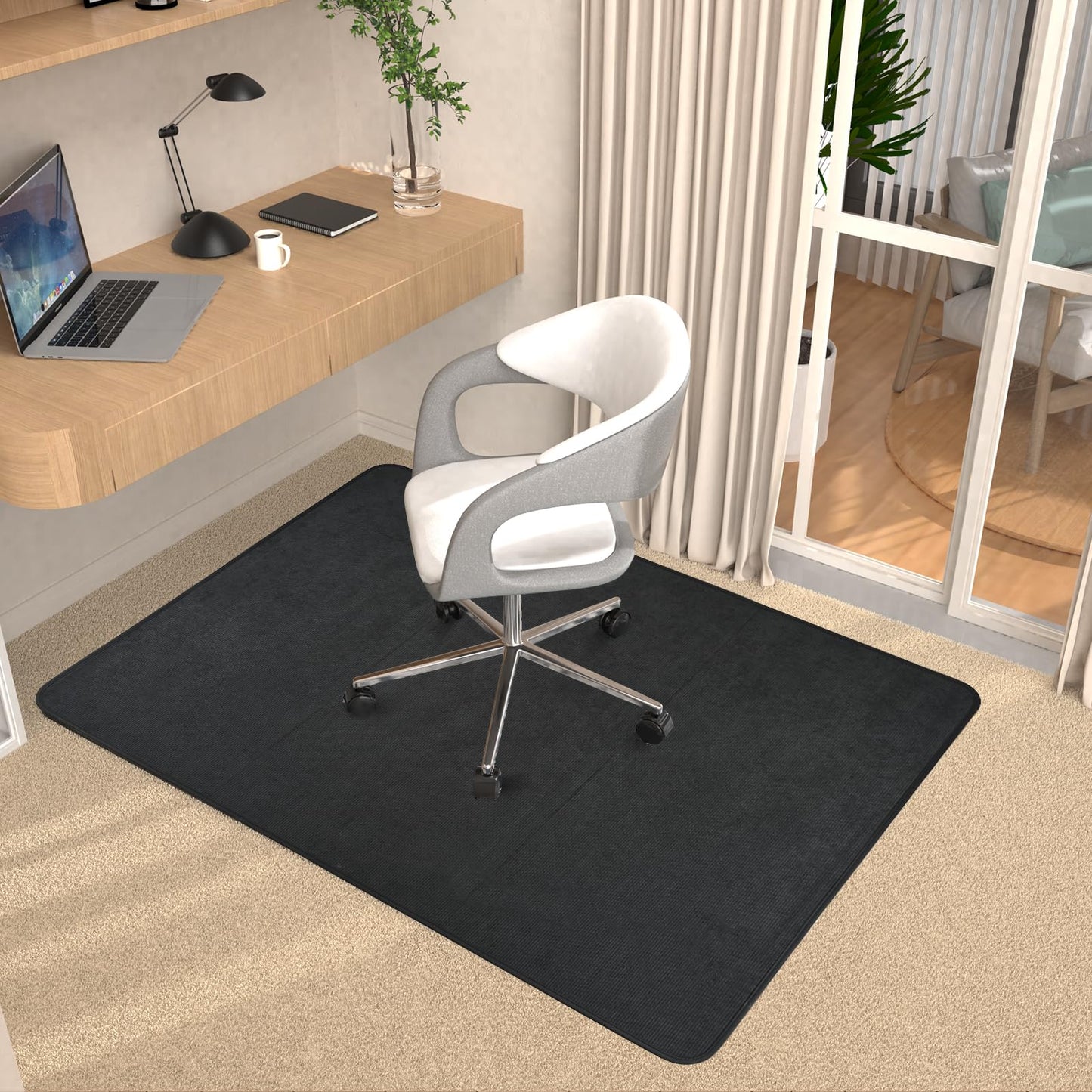 - Heavy Duty Office Chair Mats | Carpeted and Hardwood Floor | 120 x 90 cm | Carpet Protector Chair Mat -