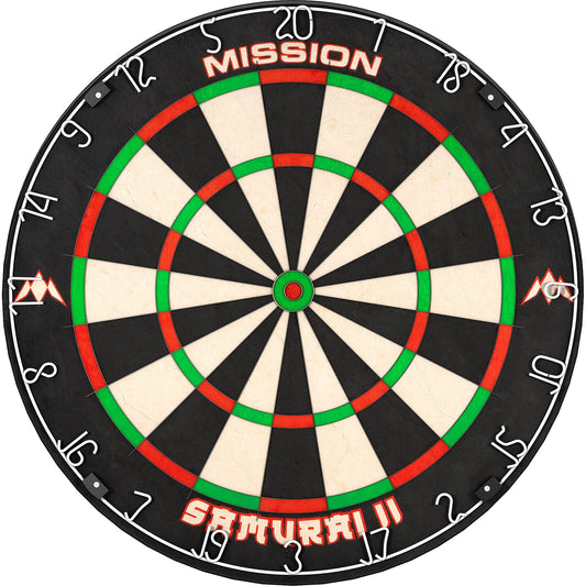 - Mission Darts DB023 Samurai II | Professional Competition Standard Dartboard with Ultra Thin Wire Construction and Non Fade Colours -