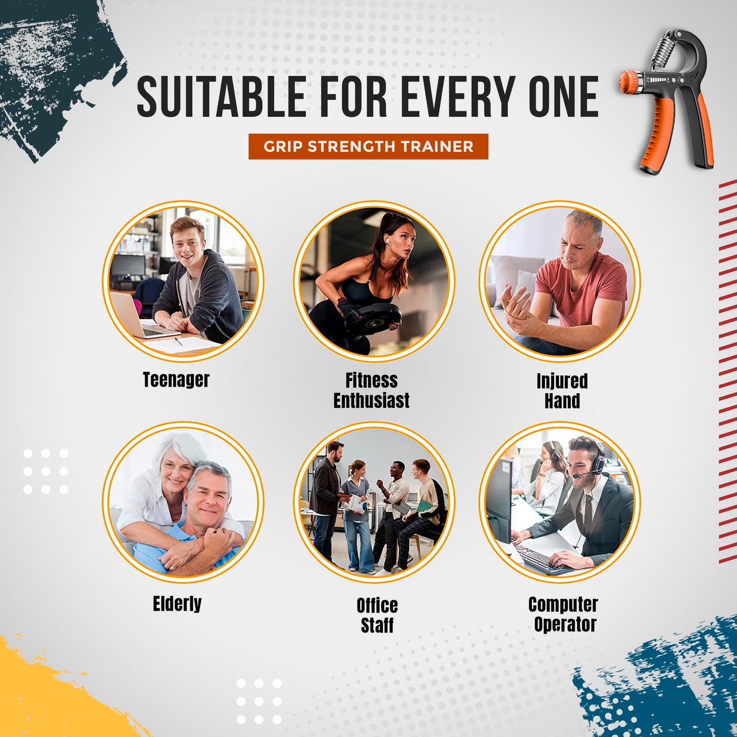 - K-MART 2 Pack Hand Grip Strengthener Adjustable 5-60 kg -