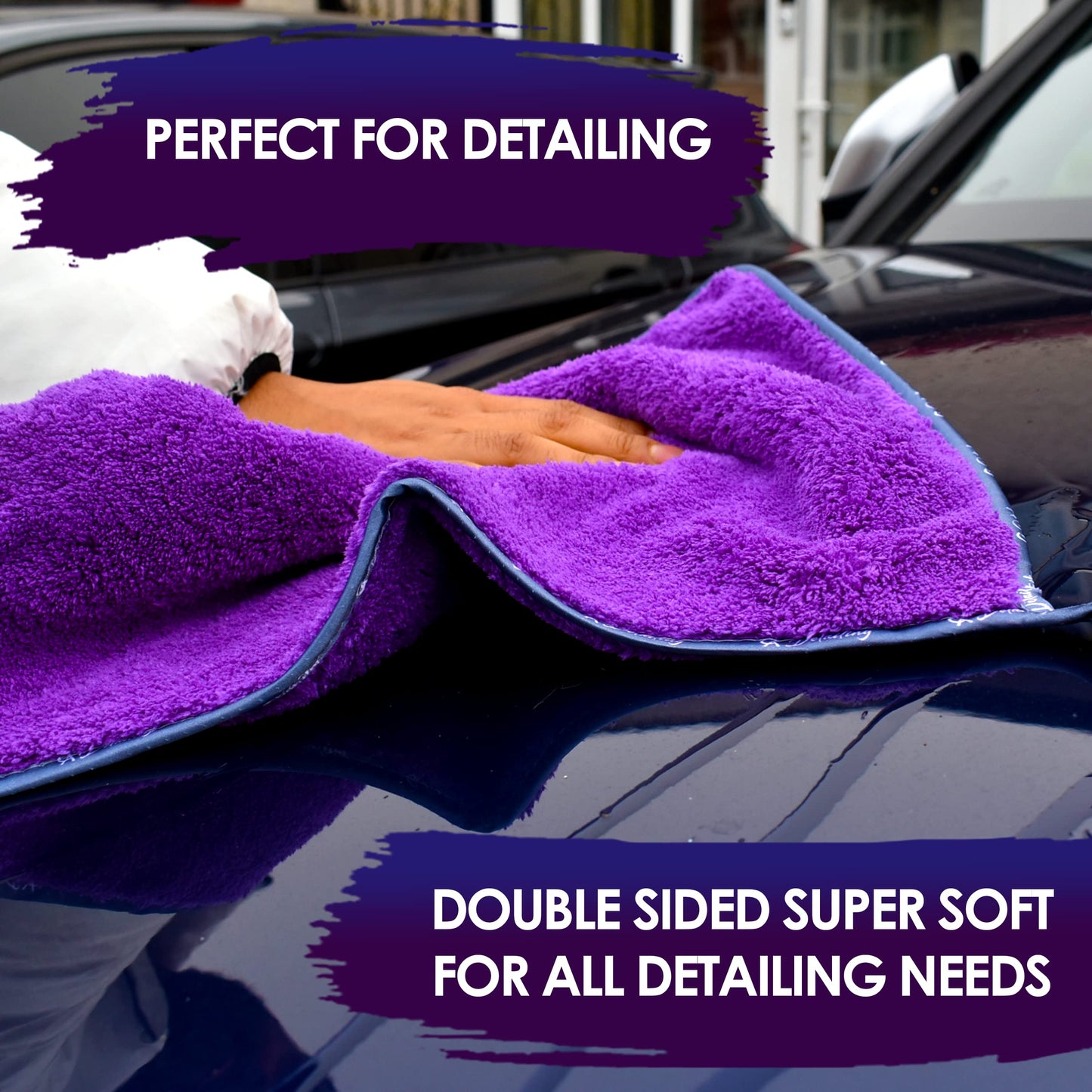 CA Detailing Premium Microfibre Car Drying Towels Extra Large, Super Thick Absorbent Car Cleaning Cloths, 1000GSM 90x60cm - Perfect Drying Towel for Household, Car Detailing,Drying, Washing