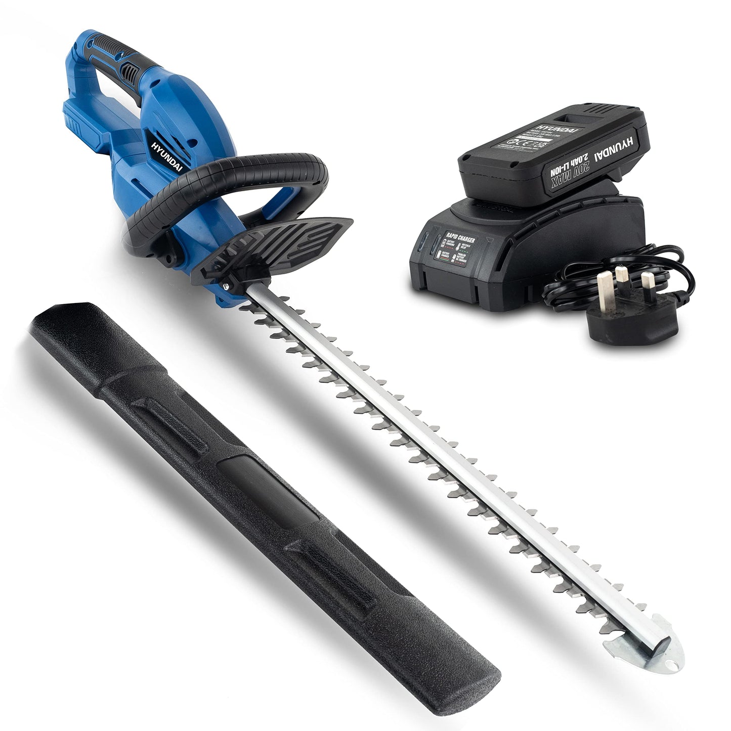 - Hyundai 20v Li-ion Cordless Hedge Trimmer/Hedge Cutter | Battery & Charger 510mm / 20” Cutting Blade | Lightweight Design | Low Maintenance -