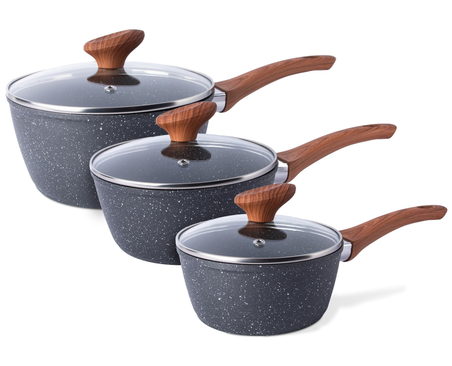 - Non Stick Saucepan Set  | Induction Saucepan with Lid –