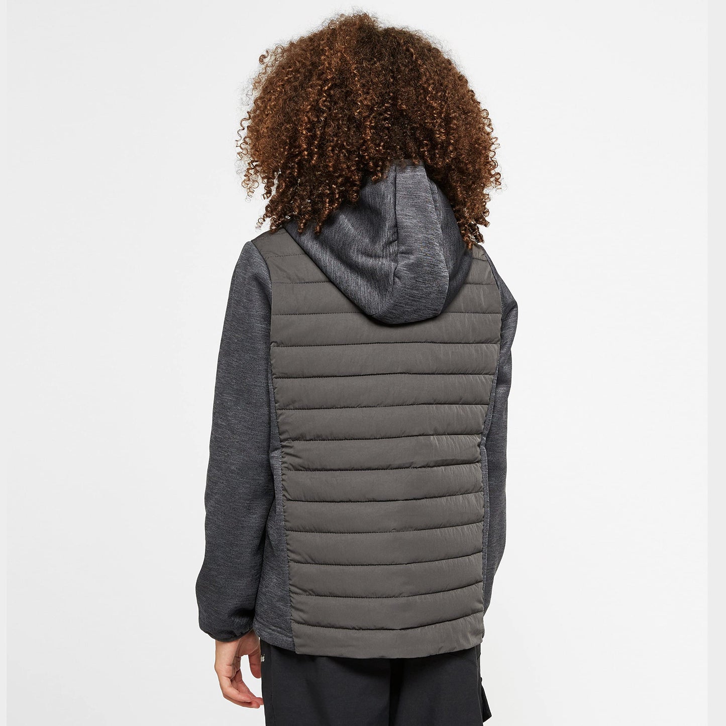 Berghaus Kids' Water Repellent and Insulated Hybrid Jacket, Kids' Fleece Jacket, Kids' Hiking & Outdoor Recreation Clothing (11-12 Years, Grey)