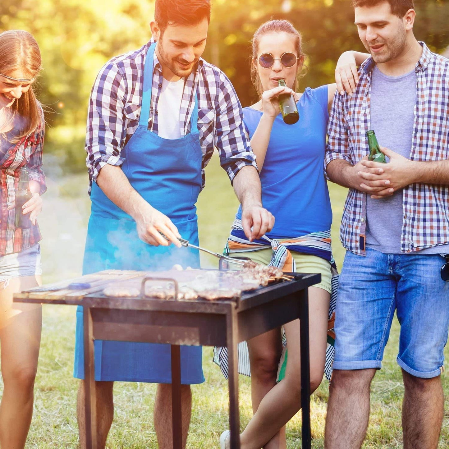 Coocnh 20pc Heavy Duty BBQ Grill Tool Set in Case - The Very Best Grill Gift on Birthday Wedding - Professional BBQ Accessories Set for Outdoor Cooking Camping Grilling Smoking