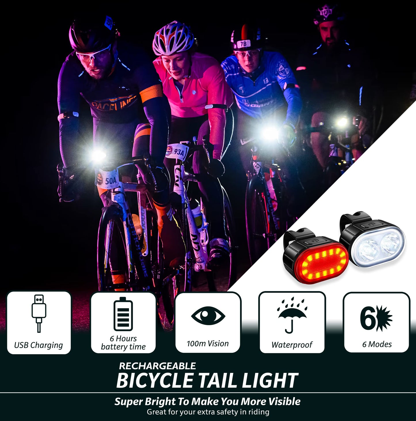 - Orient McCann USB Rechargeable Bike Light Set | Ultra Bright LED Bicycle Lights | Headlight and Taillight Set -