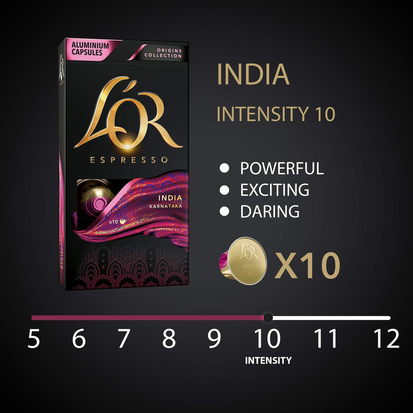 - L’OR Origins Espresso Coffee Variety Bundle – Nespresso®* Alluminium Capsules | 10 Packs of 10 pods -