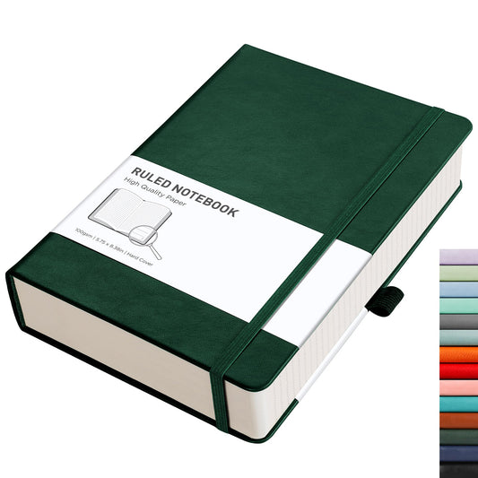 - RETTACY Lined Journal Notebook | A5 Note Book | Hardcover | 14.5 x 21cm | Green -