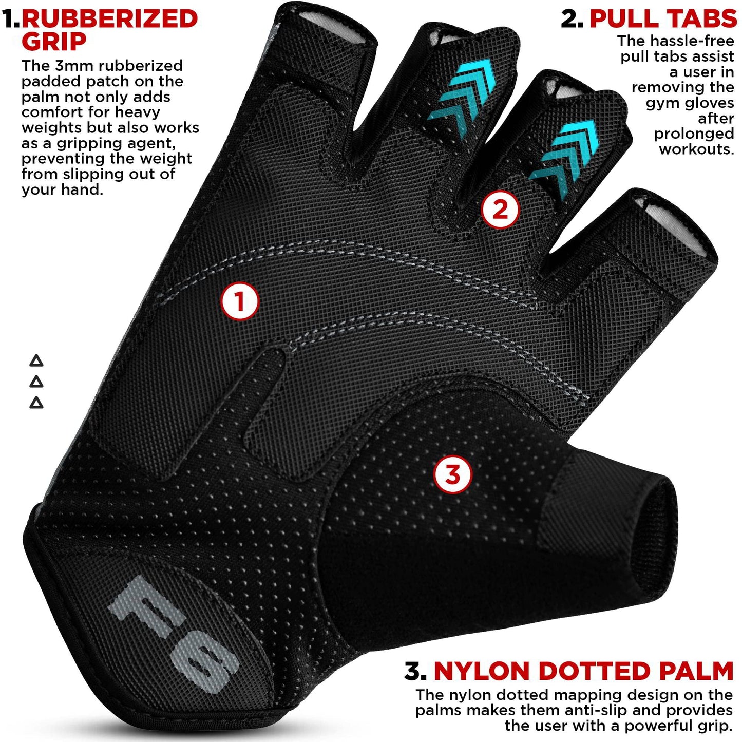 - RDX Weight Lifting Gloves | Gym Fitness Workout | Anti Slip Padded Palm Protection -