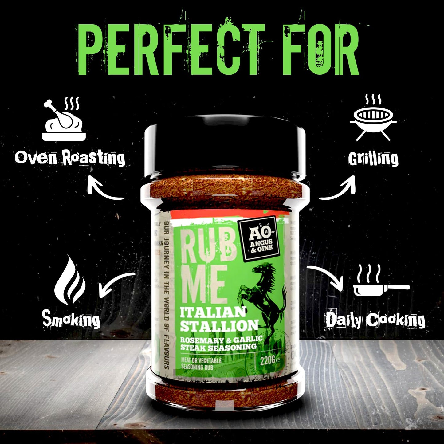 Angus & Oink Rub Me Italian Stallion BBQ Seasoning 200g