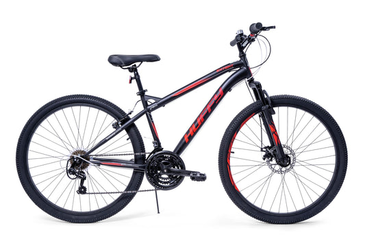 - Huffy Extent 27.5 Inch Mens Mountain Bike | Medium 18 Speed | Matte Black -