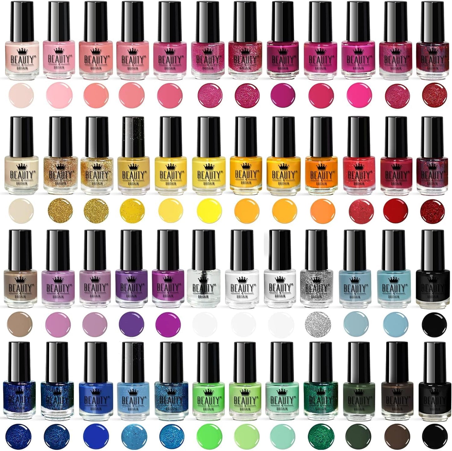 - Splash 48 x Nail Polish Varnish Set | 48 Different Modern Colours | Quick Drying -