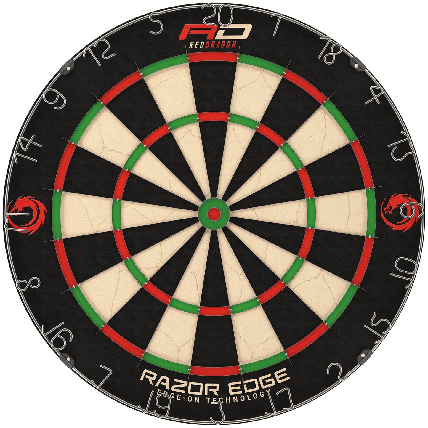 - Red Dragon Razor Edge Professional Dartboard Set | Tournament Standard quality and Durable Dragon Design Surround -