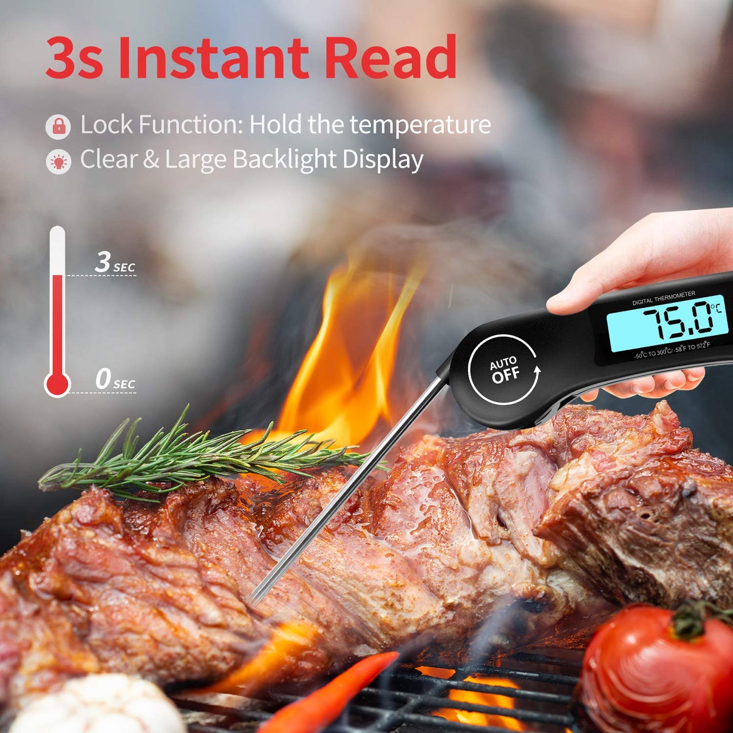 - DOQAUS Digital Meat Thermometer | Instant Read Food Thermometer -