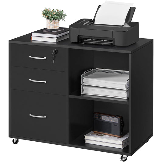 - Yaheetech File Cabinet for Home and Office,Black.