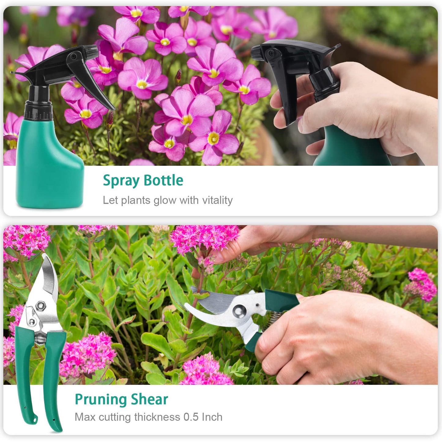 - GIOVARA Stainless Gardening Tools Set | (10 Pieces Green) -