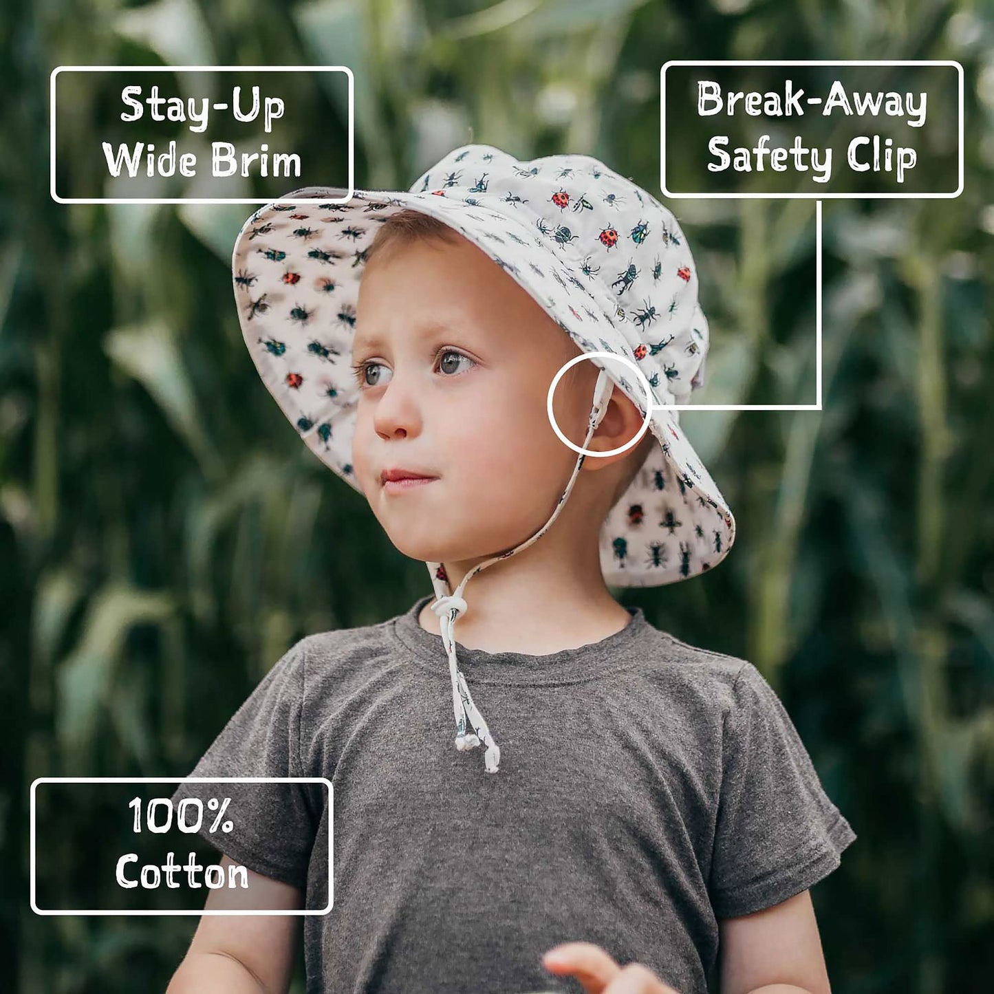 - JAN & JUL Boys Sun Hat for Big Kids with UV Protection -