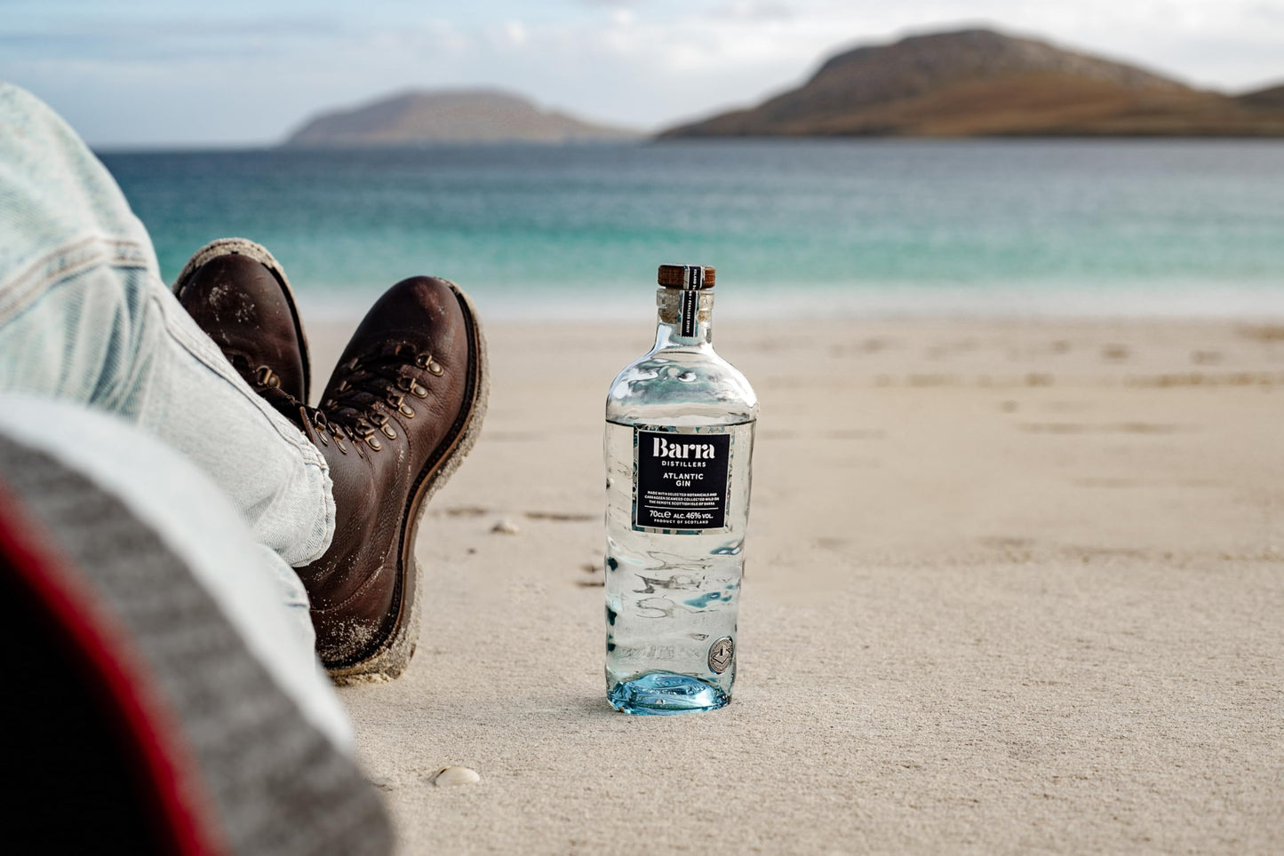Barra Distillers Barra Atlantic Gin 70cl - 46% ABV - Award Winning Scottish Gin from the Outer Hebrides - Island Born Premium London Dry Gin - 100% Plastic-Free and Recyclable Luxury Gin Bottle