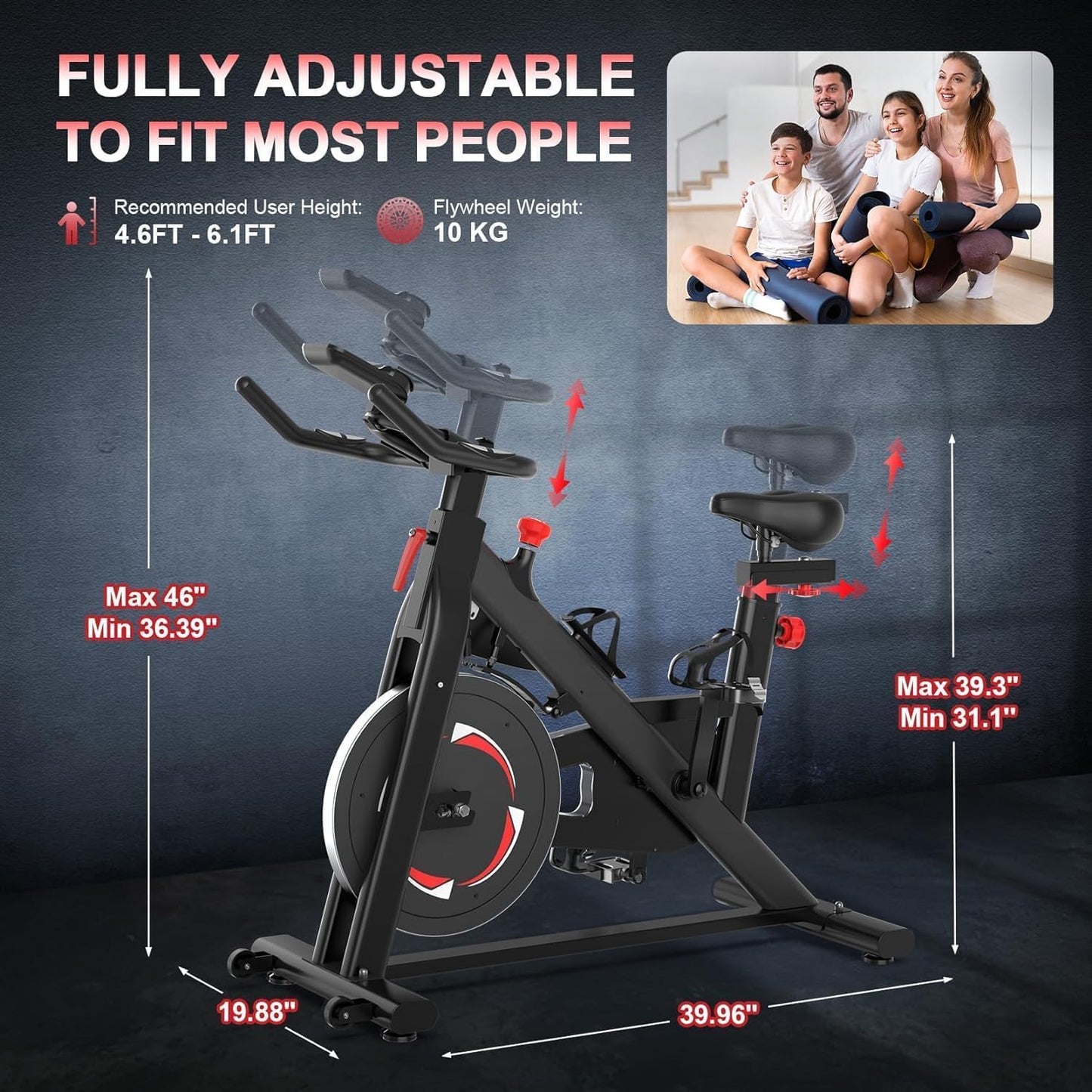 - Dripex Exercise Bike for Home Use | Magnetic Resistance Indoor Cycling Stationary Bike -