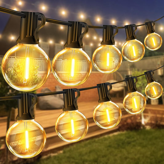 - Festoon Outdoor Lights Mains Powered | 65.5FT 20M G40 Garden Outside Festoon Lights -
